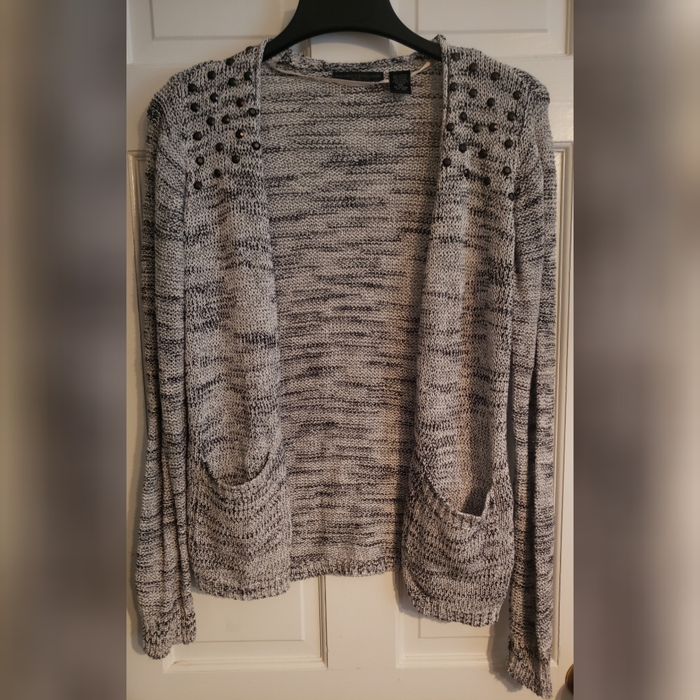 Preswick & Moore Open Front Cardigan With Stud Detail PM